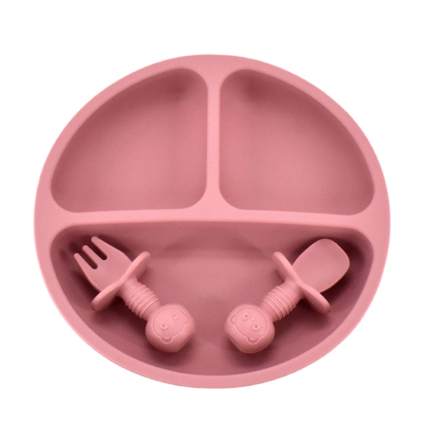 Silicone Plate PLUS Spoon and Fork